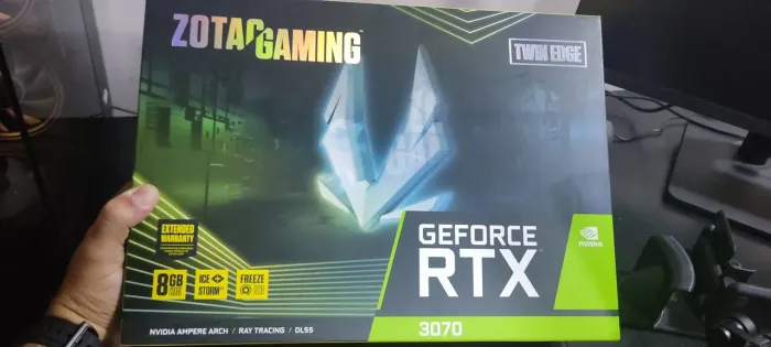 Caixa RTX 3070 da Zotac em perfeito estado!