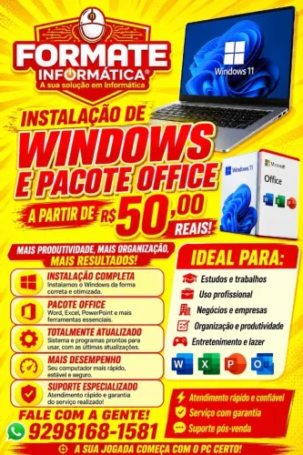 Formatação de pc e notebook