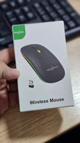 Mouse Bluetooth 2.4G Recarregável, luz colorida, ajuste de DPI, clique silencioso, NOVO!!!