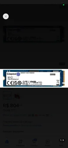 SSD M2 NVME 500GB NV2 KINGSTON