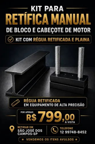 Kit para retifica manual de bloco e Cabeçote de motor 