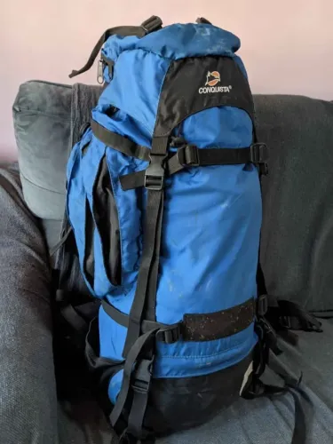 mochila trilha conquista 60L trekking montanha viagem acampamento camping pesca mochilão