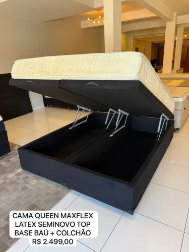 Cama box baú Queen MAXFLEX SEMINOVO TOP - ENTREGO