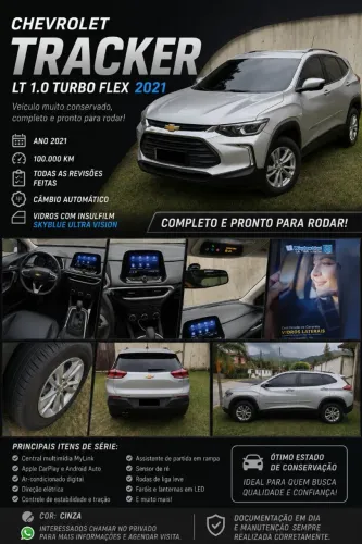 Chevrolet Tracker LT 1.0 Turbo 12V Flex AUT 2021
