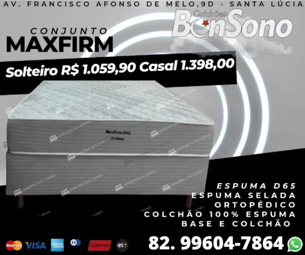 Camas casal e solteiro D20 ao D65 Ortopédico pronta entrega consulte Bonsono