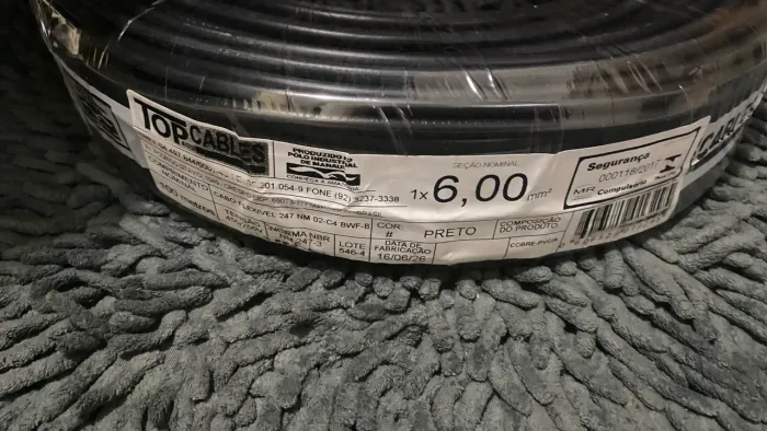 FIO 6MM DA MARCA TOP CABLES