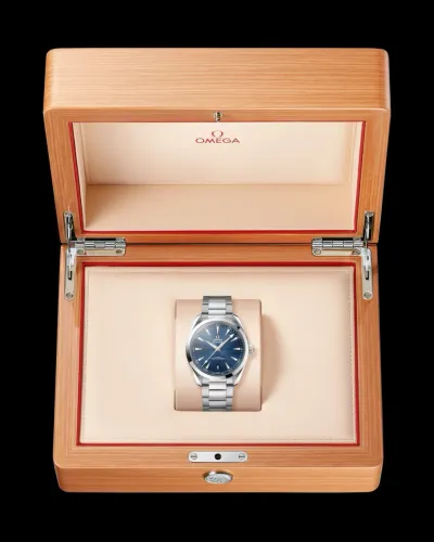 Relógio Omega Seamaster Aqua Terra 150M Co-Axial Master Cronômetro Mecânico Azul 41mm