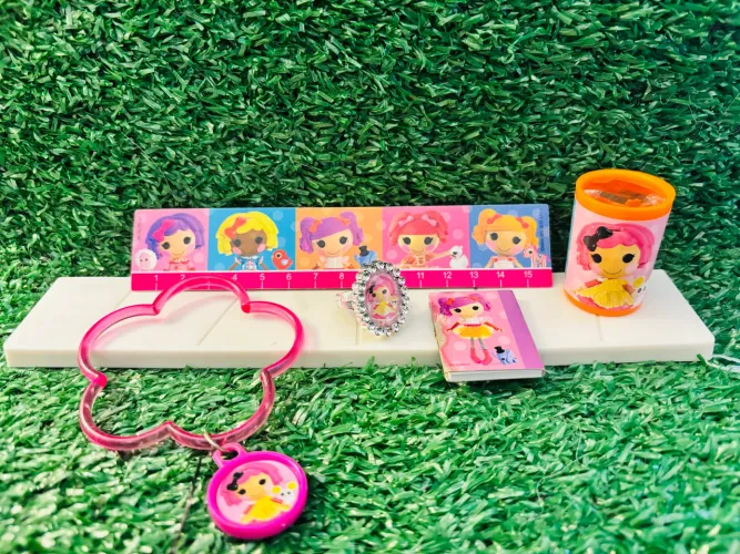 Kit Lalaloopsy rosa de papelaria e Bijus