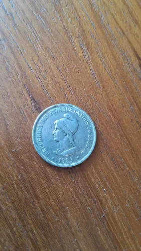 Antiga Moeda de 1000 Réis 1889  de Prata