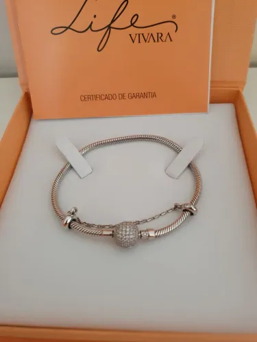 Pulseira Life Vivara "Sua História" Em Prata 925 - Com Certificado e Caixa