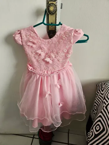 Vendo vestido de festa Rosa 2 anos