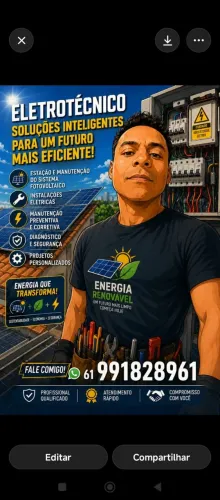 eletricista /eletrotécnico/sistema fotovoltaico  
