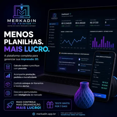 Impressão 3D menos tempo mais renda