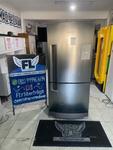 GELADEIRA BRASTEMP INVERSE INOX FROST FREE 500 LITROS