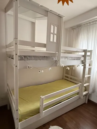 Treliche Infantil com casinha e telhado madeira maciça Casa Tema 