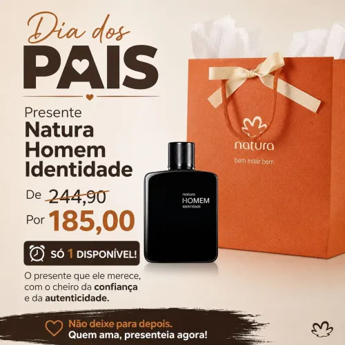 LANÇAMENTO Natura homem identidade 100ml