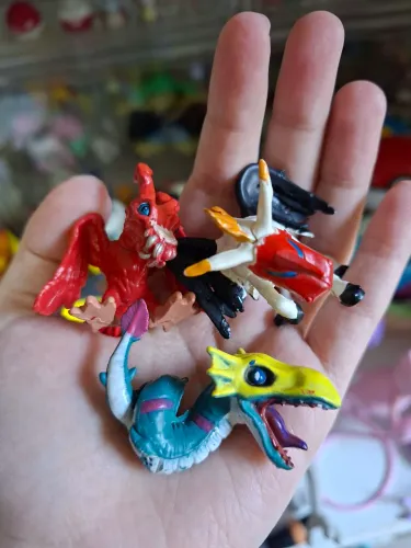 Digimon Lote Miniaturas Seadramon, Unimon e Birdramon