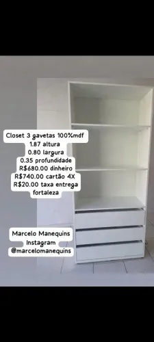 Closet 3 gavetas