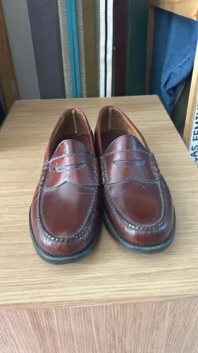 Sapato social importado JOHNSTON &MURPHY, tamanho 41, Marsala, elegante, solado de couro 