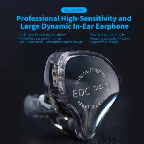 Kz Edc Pro, Fone de Ouvido intra-auricular/ Retorno de Palco *Novo- Headset Monitor de Som