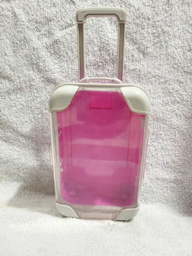 Mini mala rosa de acrílico 