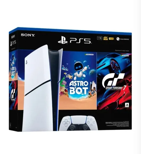 Playstation 5 Edição Digital 825GB SSD 4K + Jogo Astro Bot + Gran Turismo