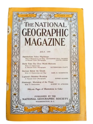 6 revistas National geographic 1949 americanas de jul/dez.