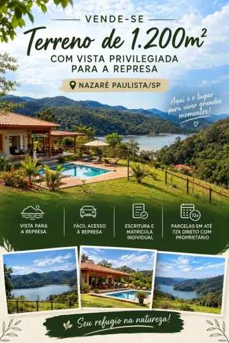 Terreno para Investimento com fácil Acesso a REPRESA E VISTA!