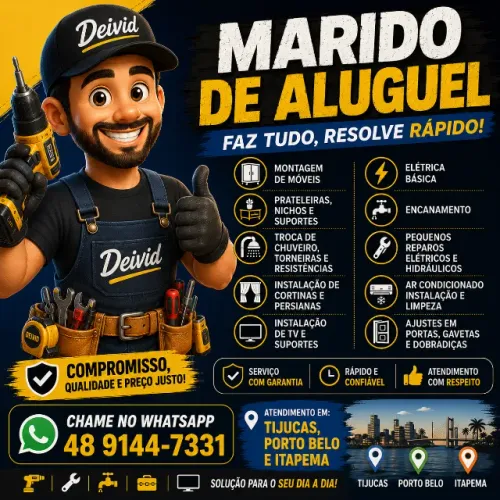 MARIDO DE ALUGUEL | MONTAGEM, INSTALAÇÃO E PEQUENOS REPAROS