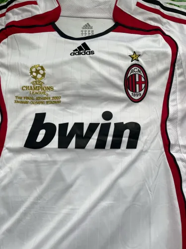 Camisa Do Milan 2007 Kaká 22 Champions League Retrô