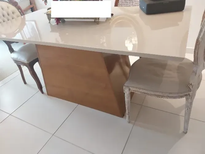 mesa de jantar nova 6 lugares - 170 cm de comprimento x 90 cm de largura x 80 altura