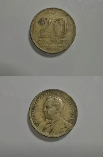 Moedas 20 centavos, de 1945