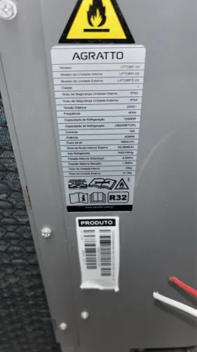 Ar condicionado agratto 36 mil