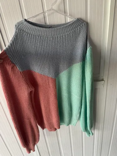 Blusa de frio de lã colorida