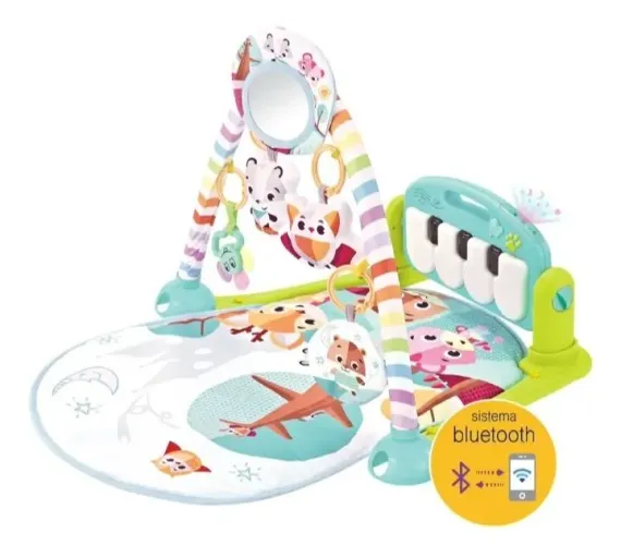 Tapete musical infantil com bluetooth e piano