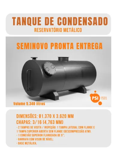 Tanque Metálico / Tanque de Condensado  5.340 litros