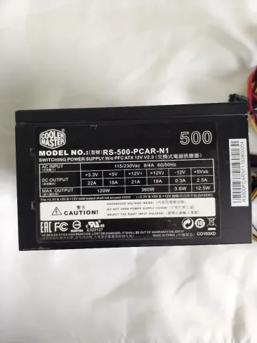 Fonte cooler master 500w real