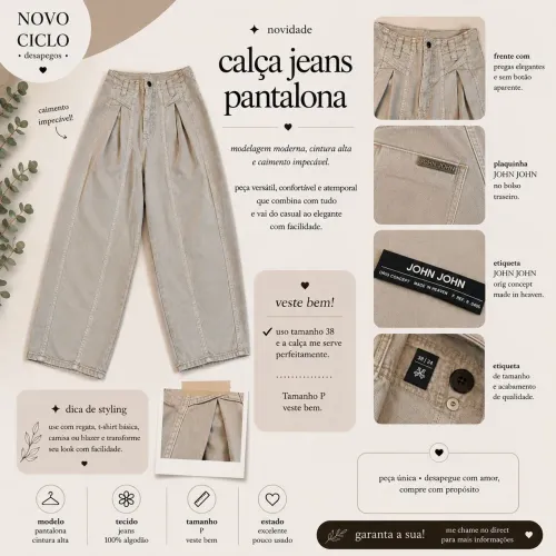 Calça Casual Nude