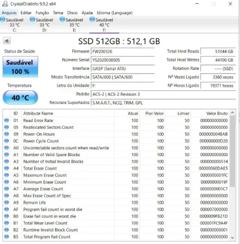 SSD 512 GB Goldenfir