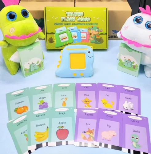 Brinquedo Leitor de Cards Português - Inglês