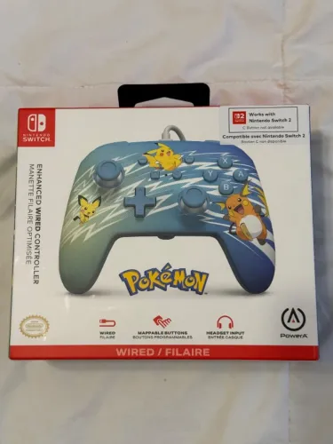 Controle Nintendo Switch Edição Pikachu, Raichu e Pichu