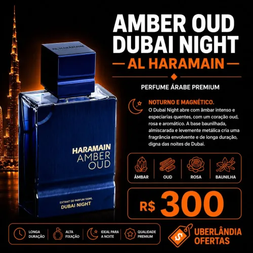 Perfume Árabe Al Haramain Amber oud Dubayi Night