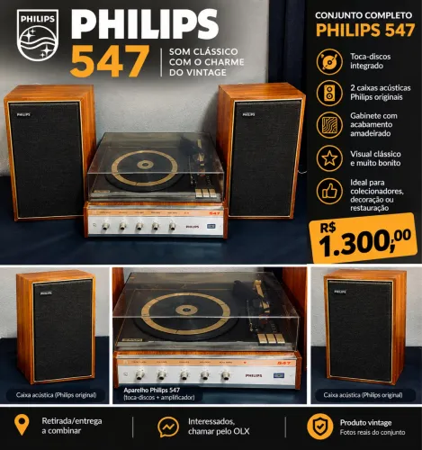 Som Vitrola Vinil - Philips 547
