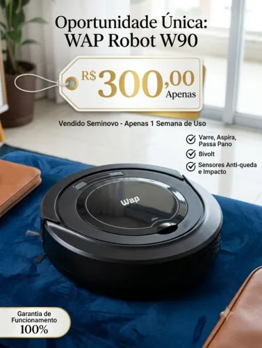 Robô Aspirador De Pó Wap Robot W90 - Apenas 1 Semana De Uso