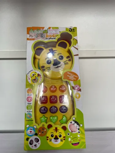 Telefone Infantil Musical Tigre Educativo com Luz e Som para Crianças