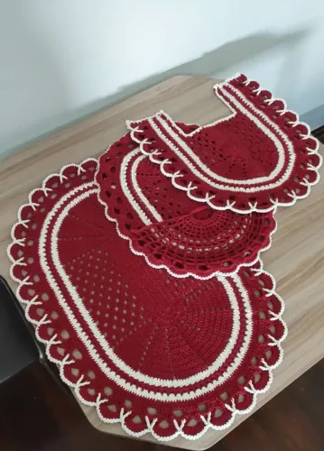 Jogo de banheiro em crochê