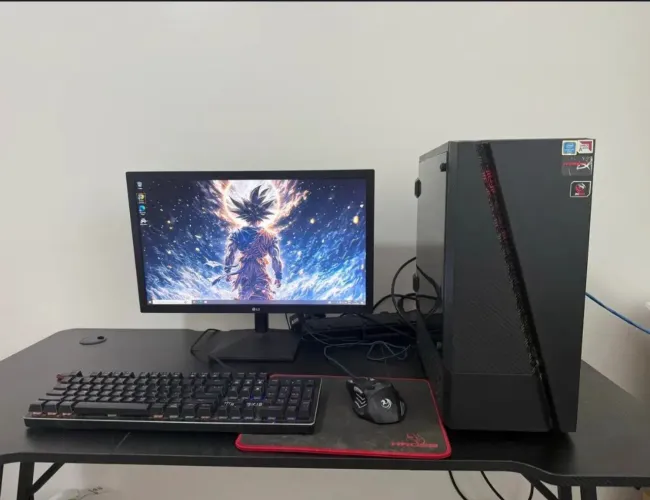 PC Gamer Completo Ryzen 5 + GTX 1650 + Monitor 19 + Kit Teclado/Mouse | 16GB RAM SSD