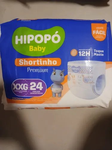 Fralda hipopo baby shortinho premiam 24 fraldas/XXG