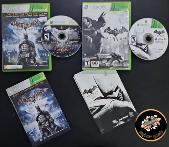 X BOX 360 KIT 2 JOGOS ORIGINAIS BATMAN ARKHAM