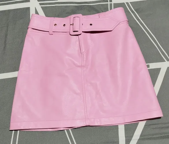 Saia rosa com cinto Petit Rose - G